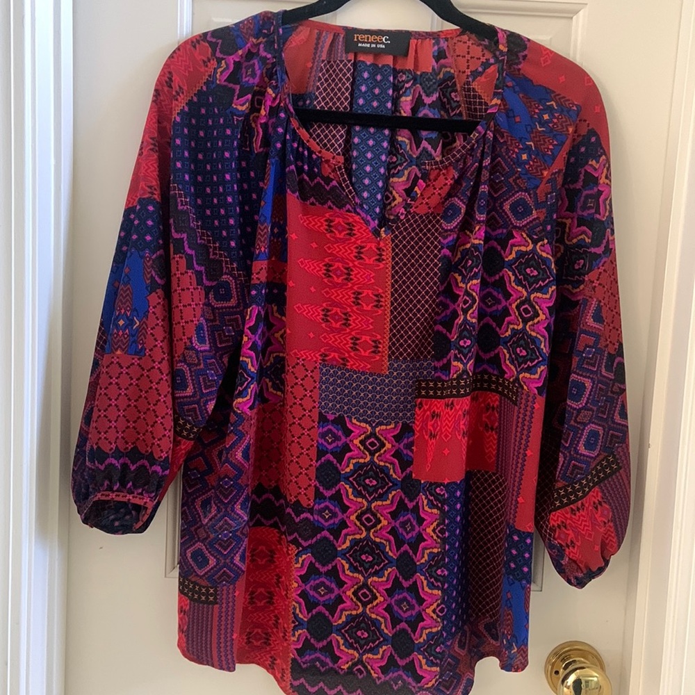 Renee C 3/4 sleeved blouse size L